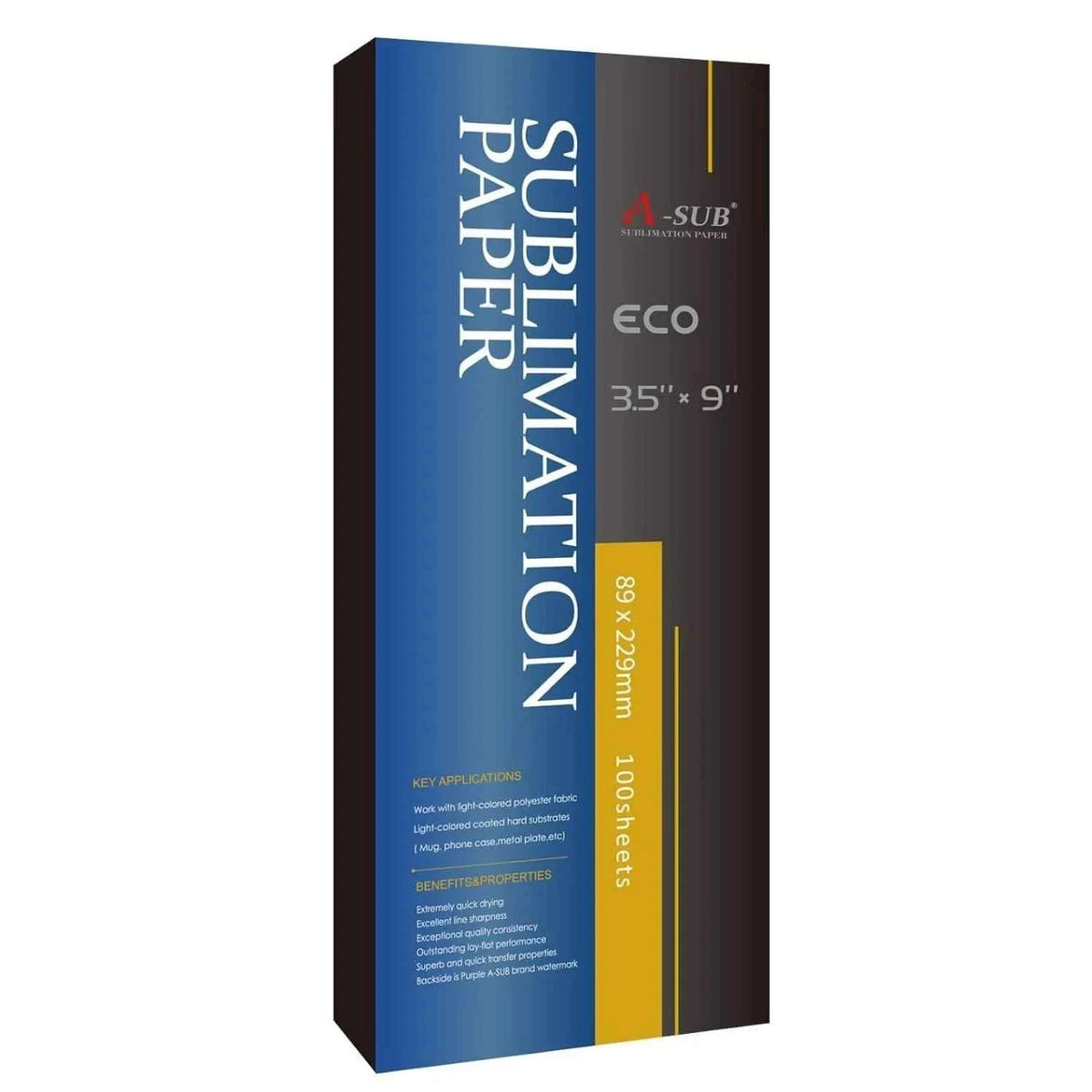 A-SUB Sublimation Paper for Mugs – Perfect 3.5" x 9" Sheets for 11 oz