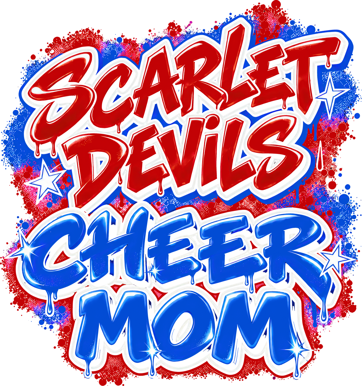 Scarlet Devils Cheer Mom Graffiti Hoodie