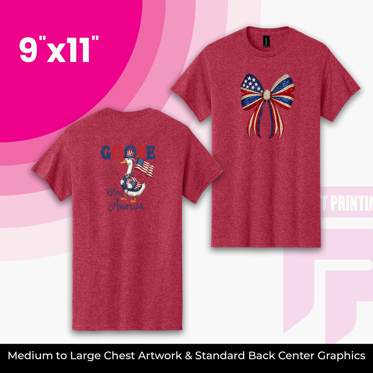 Custom DTF Transfers by Size