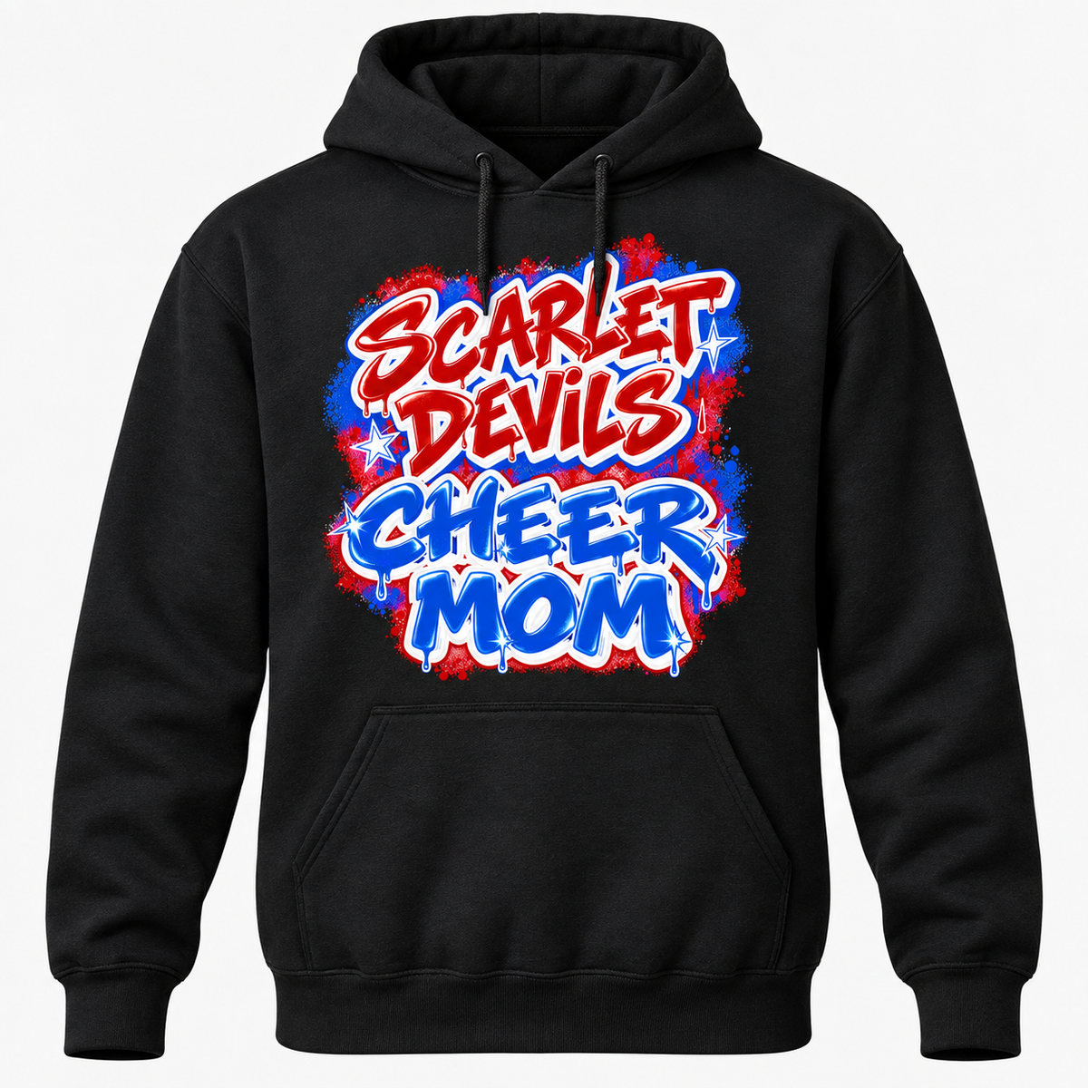 Scarlet Devils Cheer Mom Graffiti Hoodie