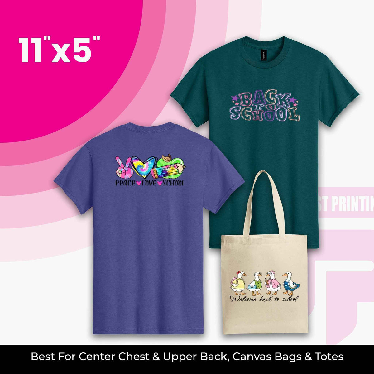 Custom DTF Transfers by Size