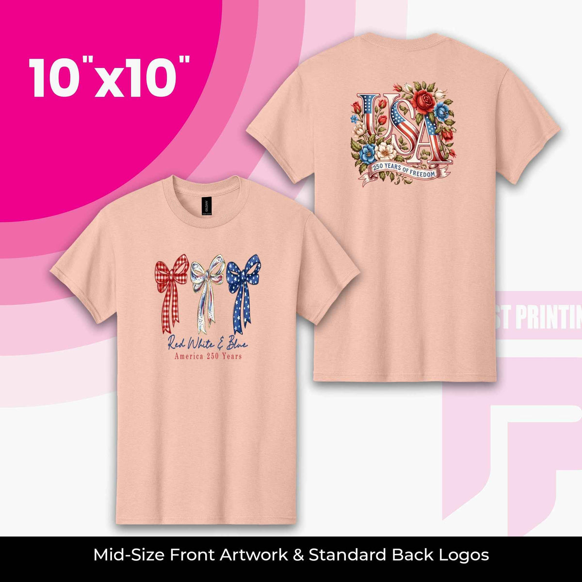 Custom DTF Transfers by Size